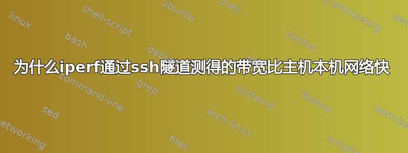 为什么iperf通过ssh隧道测得的带宽比主机本机网络快