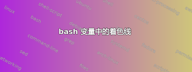 bash 变量中的着色线