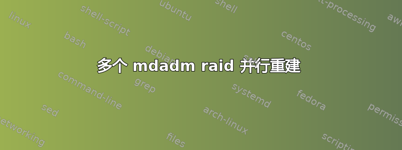 多个 mdadm raid 并行重建