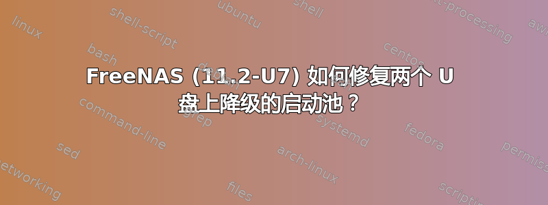 FreeNAS (11.2-U7) 如何修复两个 U 盘上降级的启动池？