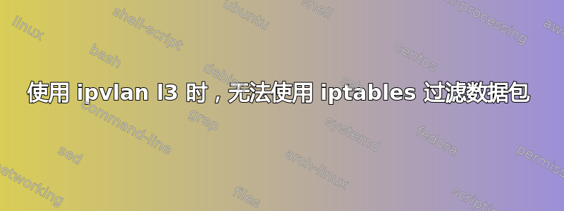 使用 ipvlan l3 时，无法使用 iptables 过滤数据包