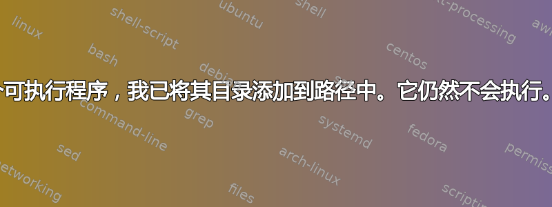 我已经制作了一个可执行程序，我已将其目录添加到路径中。它仍然不会执行。是什么赋予了？