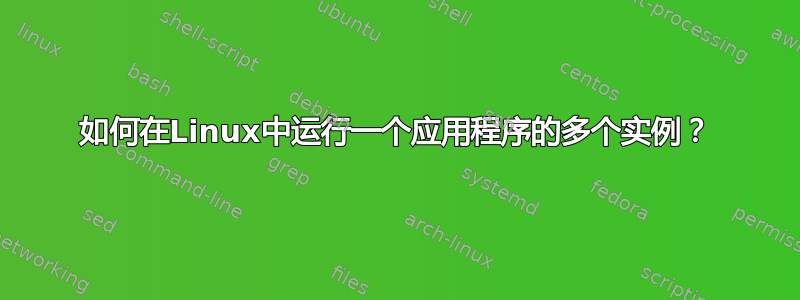 如何在Linux中运行一个应用程序的多个实例？