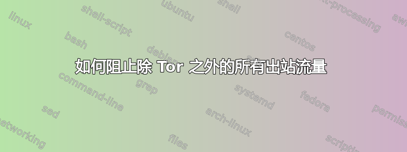 如何阻止除 Tor 之外的所有出站流量