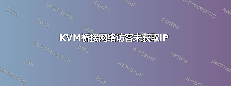 KVM桥接网络访客未获取IP