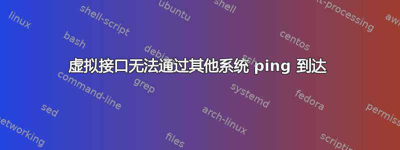 虚拟接口无法通过其他系统 ping 到达