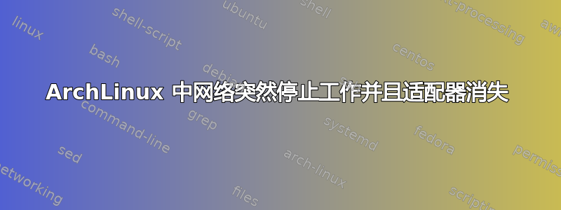 ArchLinux 中网络突然停止工作并且适配器消失