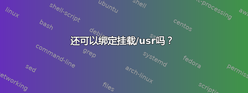 还可以绑定挂载/usr吗？