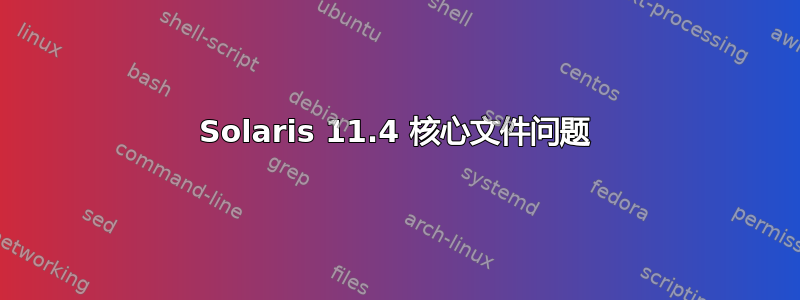 Solaris 11.4 核心文件问题