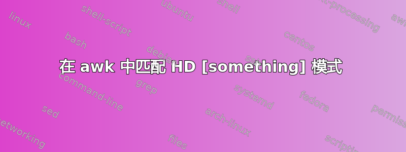 在 awk 中匹配 HD [something] 模式