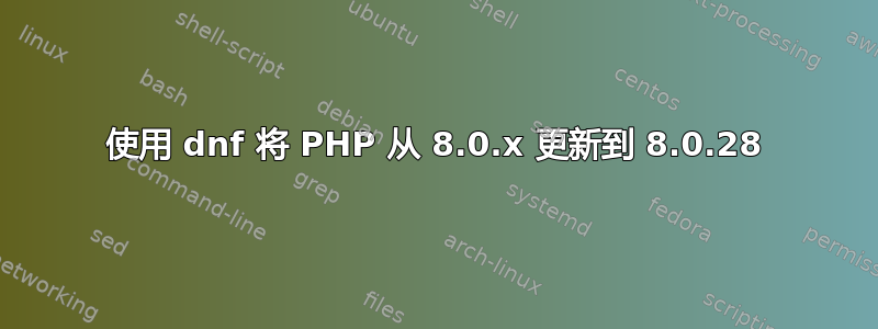 使用 dnf 将 PHP 从 8.0.x 更新到 8.0.28