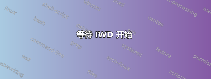 等待 IWD 开始