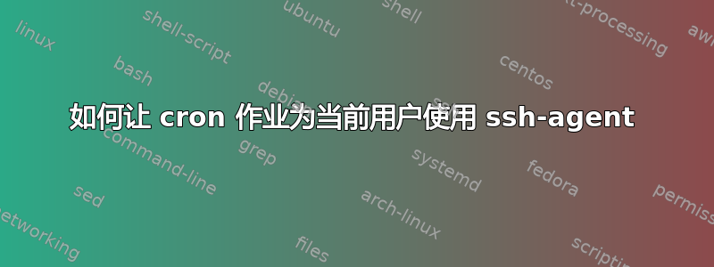 如何让 cron 作业为当前用户使用 ssh-agent