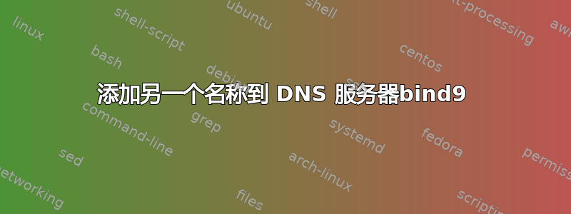 添加另一个名称到 DNS 服务器bind9