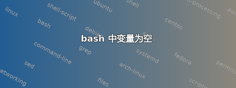 bash 中变量为空