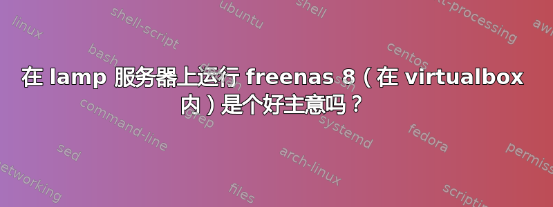 在 lamp 服务器上运行 freenas 8（在 virtualbox 内）是个好主意吗？