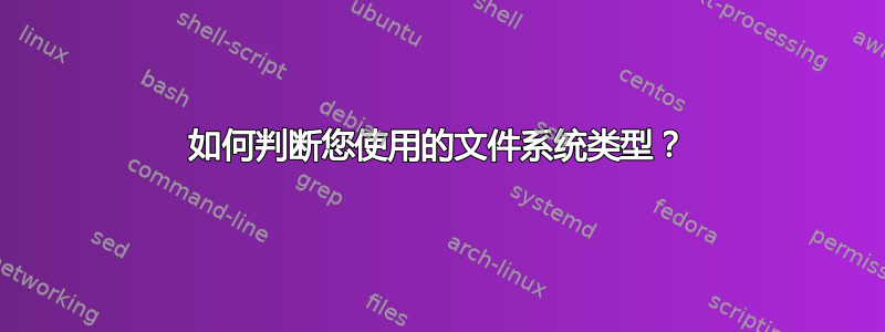 如何判断您使用的文件系统类型？