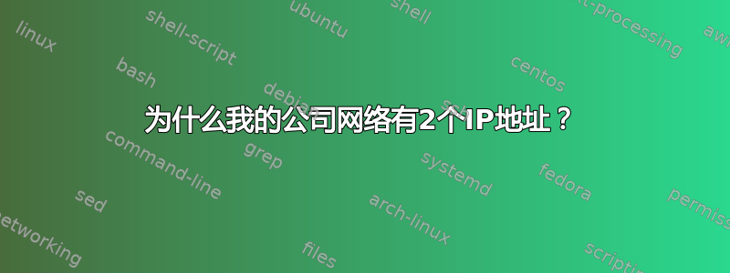 为什么我的公司网络有2个IP地址？