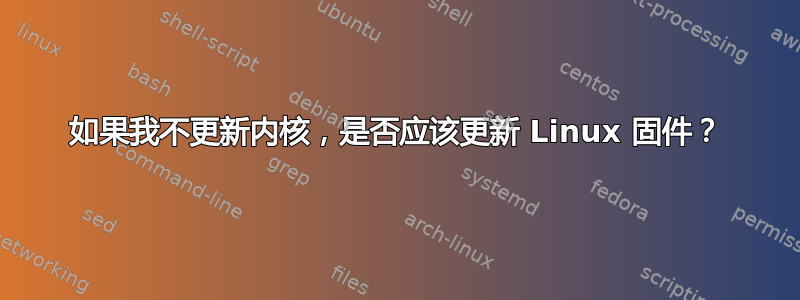 如果我不更新内核，是否应该更新 Linux 固件？