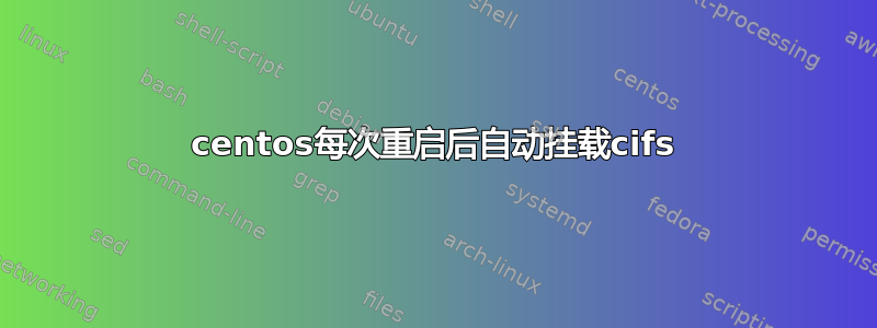 centos每次重启后自动挂载cifs