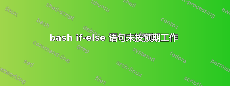 bash if-else 语句未按预期工作