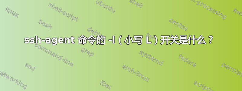 ssh-agent 命令的 -l（小写 L）开关是什么？