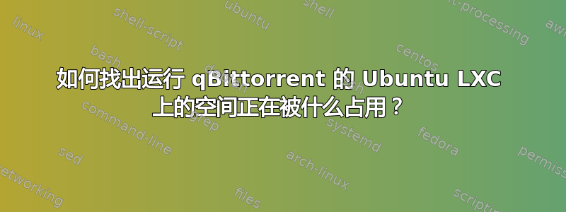 如何找出运行 qBittorrent 的 Ubuntu LXC 上的空间正在被什么占用？