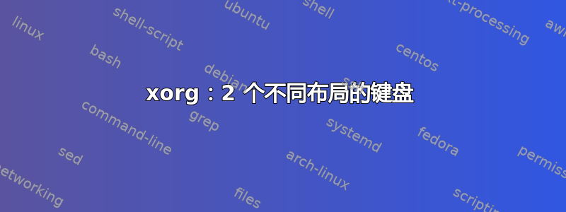 xorg：2 个不同布局的键盘