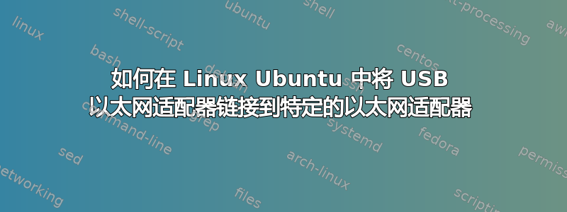 如何在 Linux Ubuntu 中将 USB 以太网适配器链接到特定的以太网适配器