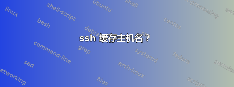 ssh 缓存主机名？