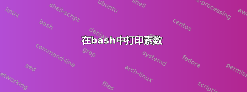 在bash中打印素数