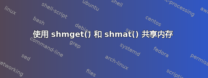 使用 shmget() 和 shmat() 共享内存