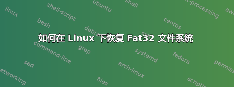 如何在 Linux 下恢复 Fat32 文件系统