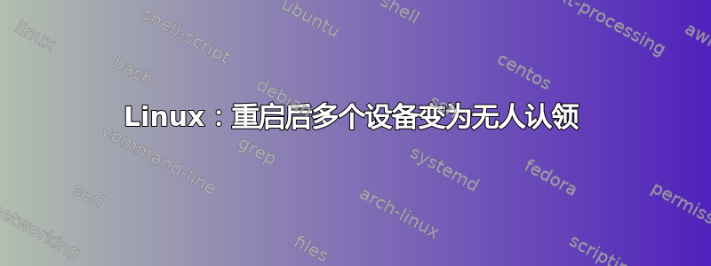 Linux：重启后多个设备变为无人认领