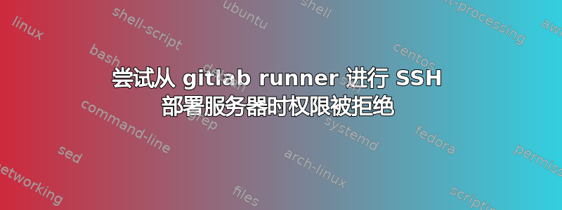 尝试从 gitlab runner 进行 SSH 部署服务器时权限被拒绝