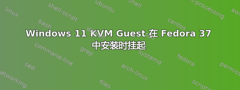 Windows 11 KVM Guest 在 Fedora 37 中安装时挂起