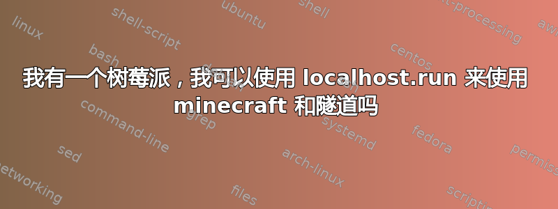 我有一个树莓派，我可以使用 localhost.run 来使用 minecraft 和隧道吗