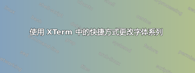 使用 XTerm 中的快捷方式更改字体系列