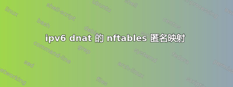 ipv6 dnat 的 nftables 匿名映射