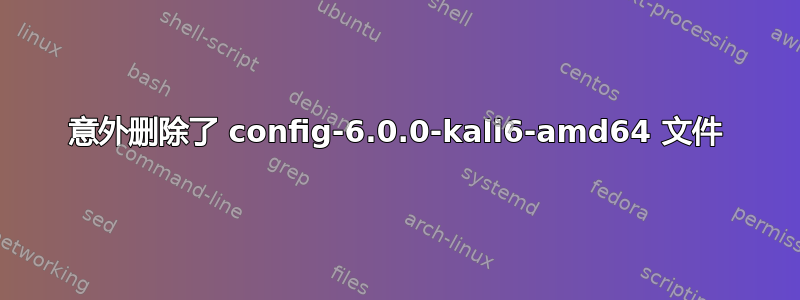 意外删除了 config-6.0.0-kali6-amd64 文件