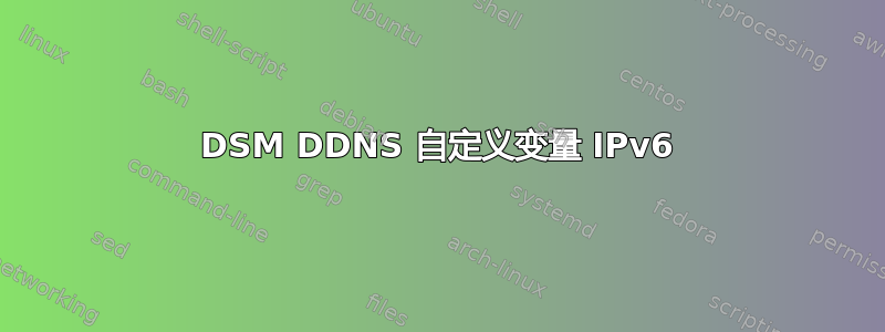 DSM DDNS 自定义变量 IPv6