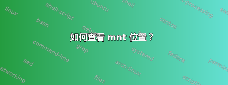 如何查看 mnt 位置？