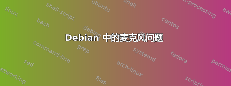 Debian 中的麦克风问题