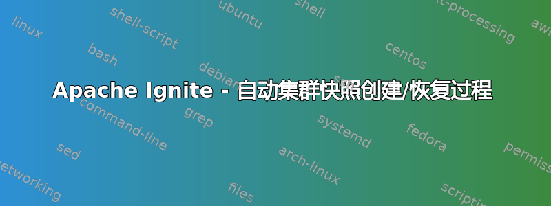 Apache Ignite - 自动集群快照创建/恢复过程