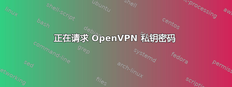 正在请求 OpenVPN 私钥密码