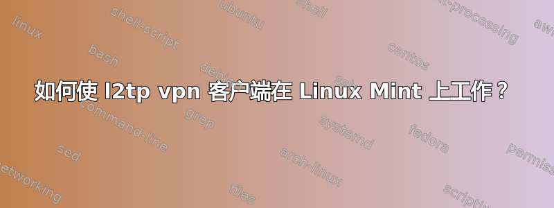 如何使 l2tp vpn 客户端在 Linux Mint 上工作？