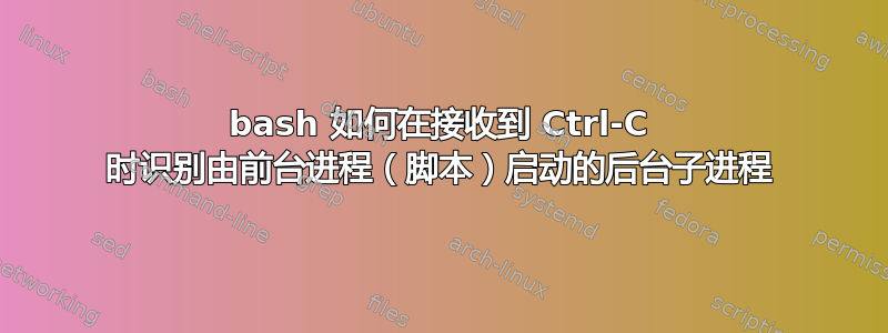 bash 如何在接收到 Ctrl-C 时识别由前台进程（脚本）启动的后台子进程