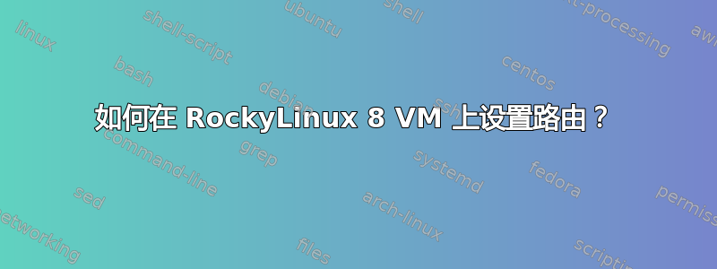 如何在 RockyLinux 8 VM 上设置路由？