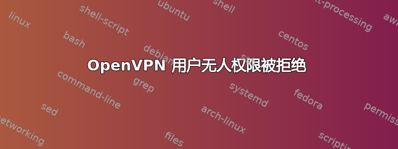 OpenVPN 用户无人权限被拒绝