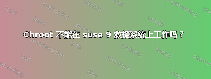 Chroot 不能在 suse 9 救援系统上工作吗？